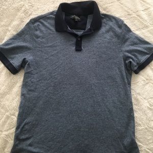 Banana Republic- navy blue striped casual polo